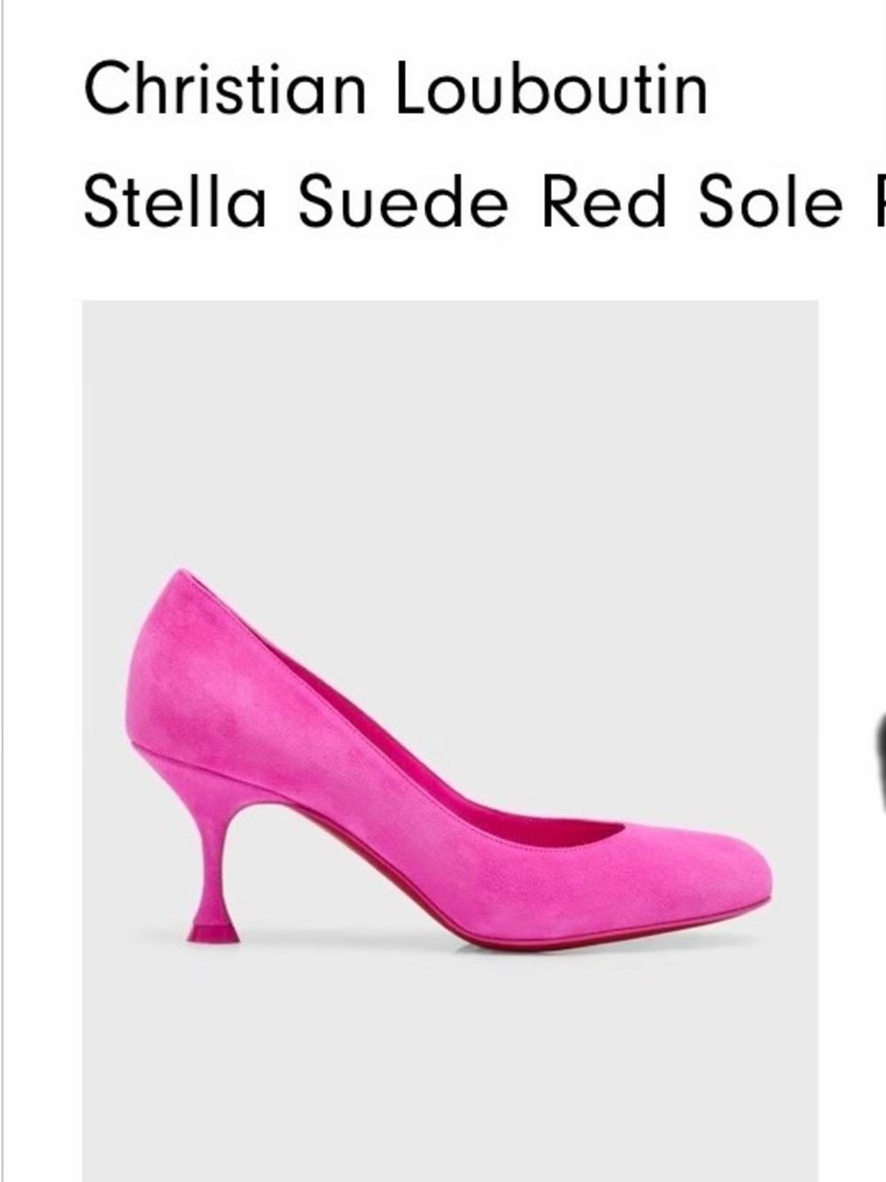 Christian Louboutin Pink Suede Heel Pumps Bolerose 35.5 Red Bottom